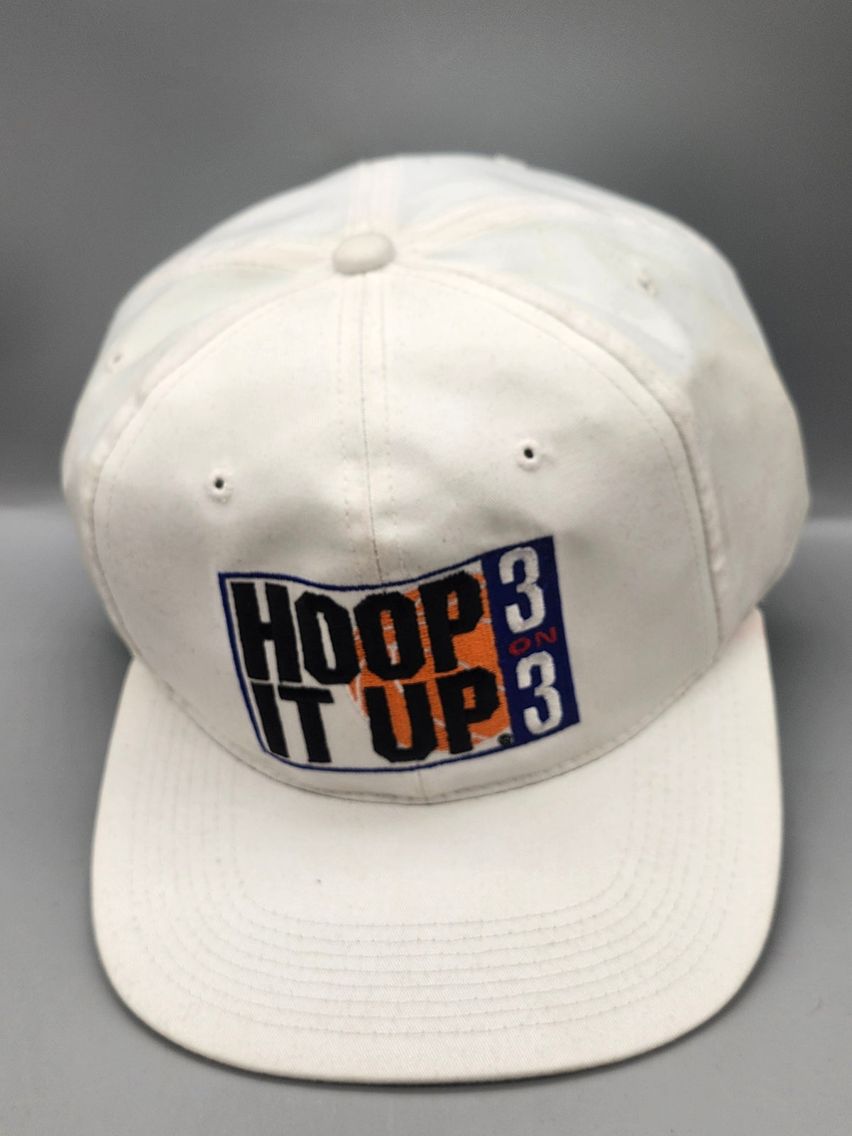 Vintage Hoop It Up 3 on 3 Snapback Hat Sports Specialties White Cap USA