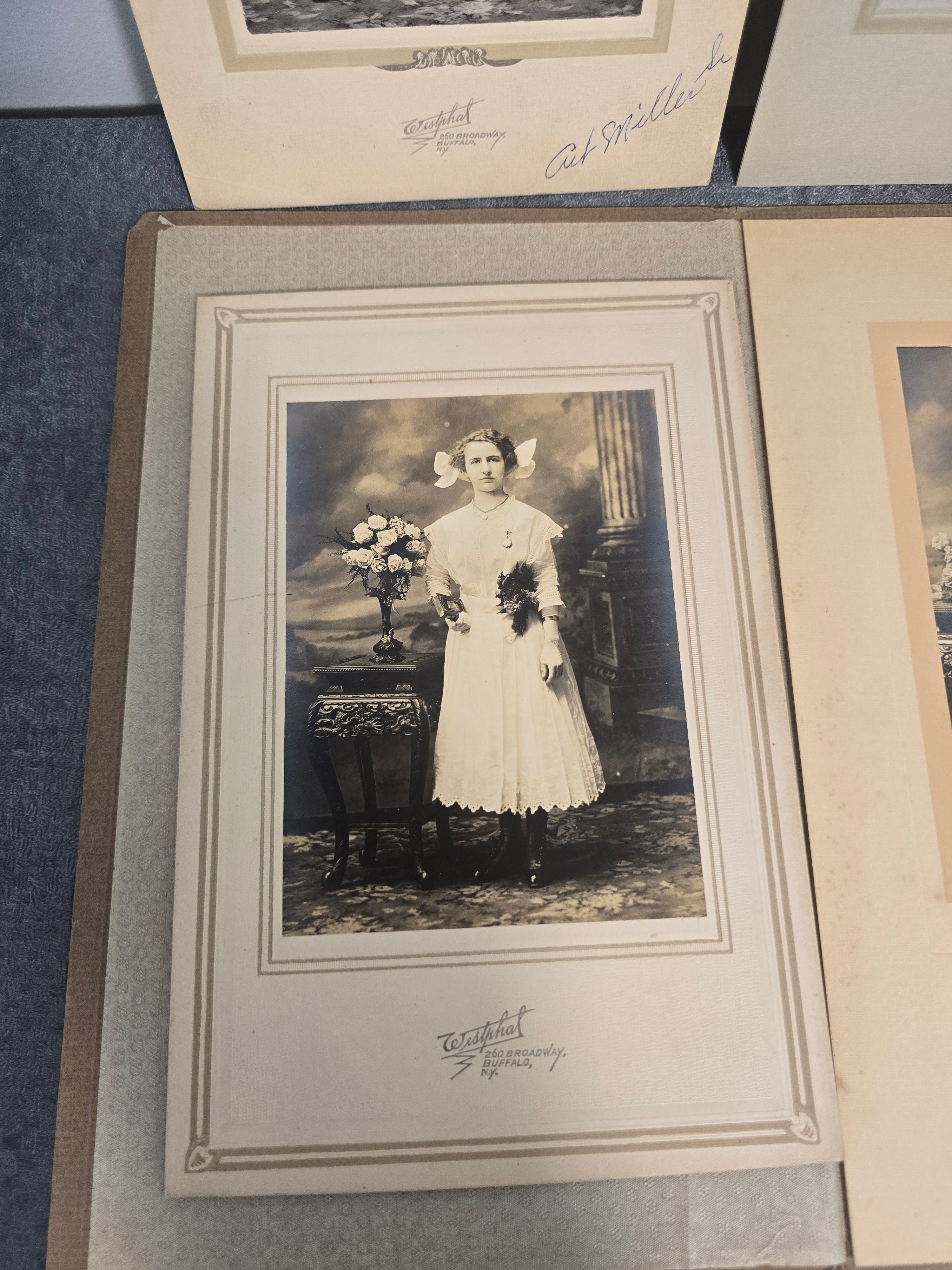 Lot of 7 Antique Cabinet Cards & Portrait Photographs Buffalo NY Family Studio Photos