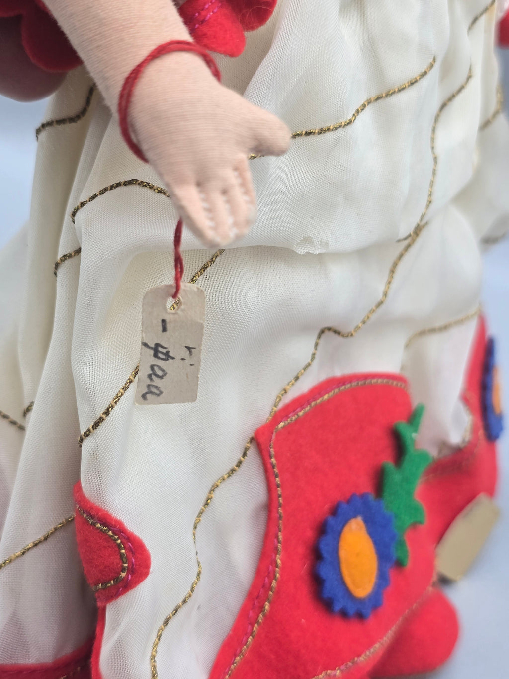 Vintage 10" Magis Roma Italian Souvenir Doll Folk Costume w/ Original Tag Blonde Cloth Doll