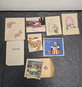 Vintage Handwritten Greeting Card Lot – 1940s–1960s Sympathy, Christmas, Bridal & Holiday Cards with Envelopes