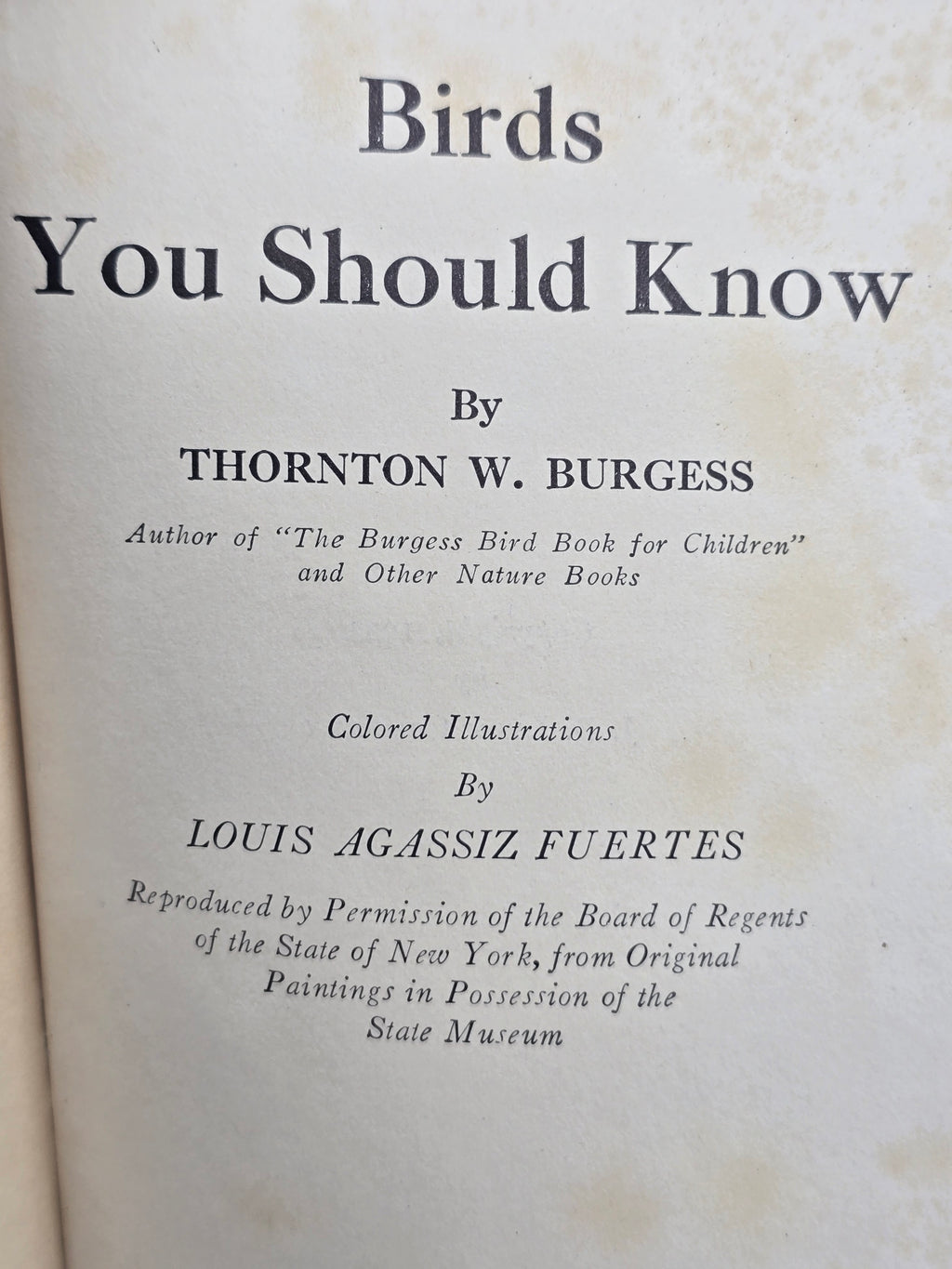 1933 Birds You Should Know by Thornton W. Burgess – Vintage Illustrated Bird Book