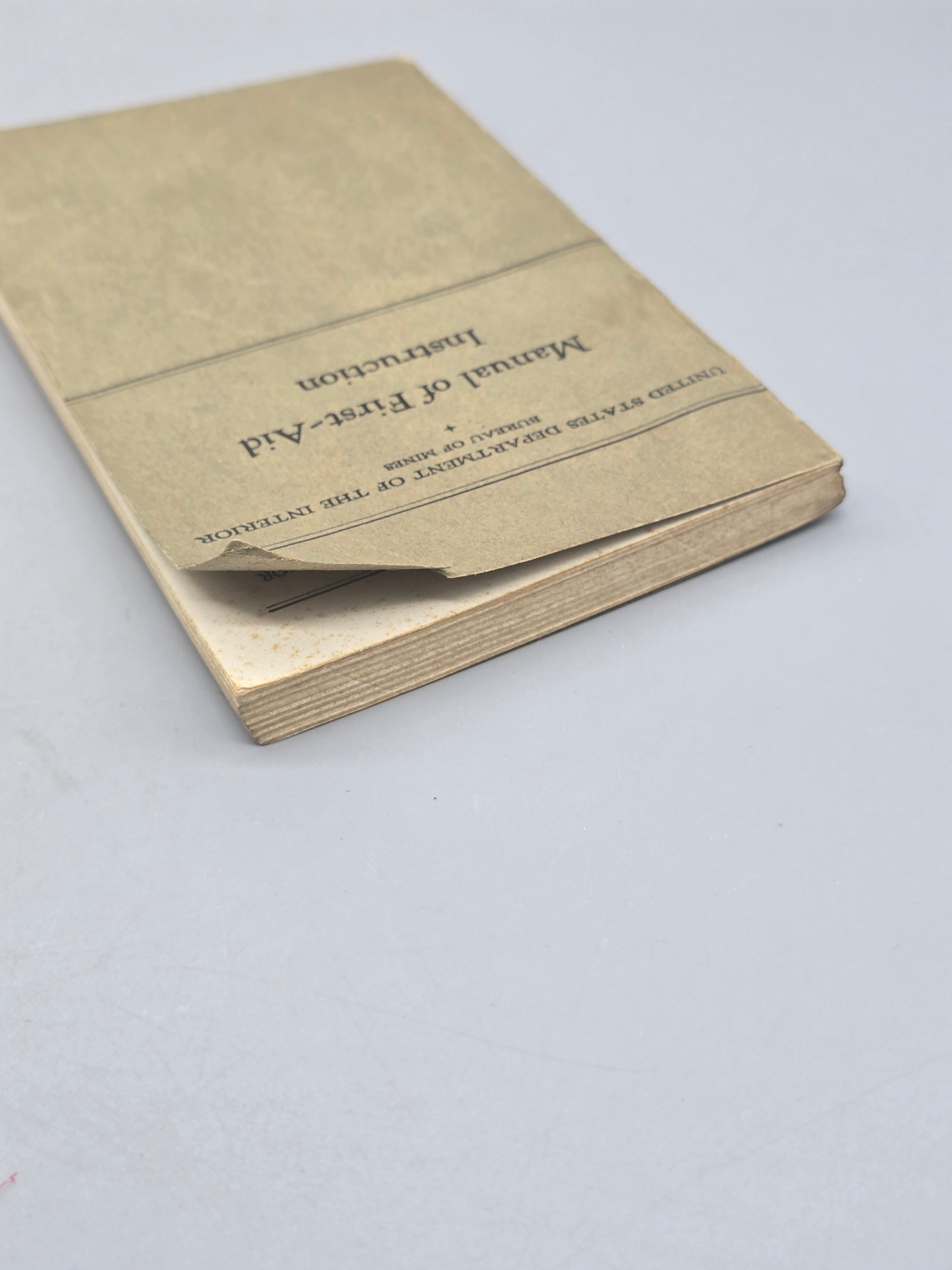 1935 Manual of First-Aid Instruction U.S. Bureau of Mines Vintage Government Handbook