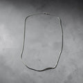 22" Silver Tone Flat Curb Chain Necklace Spring Ring Clasp Classic Unisex