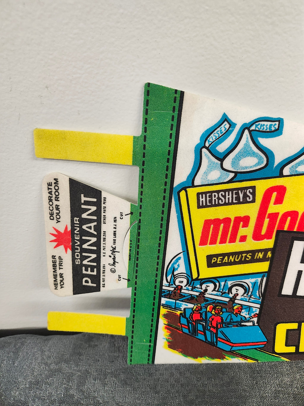 Vintage 1979 Hershey’s Chocolate World Felt Pennant Candy Bar 26” Hershey PA