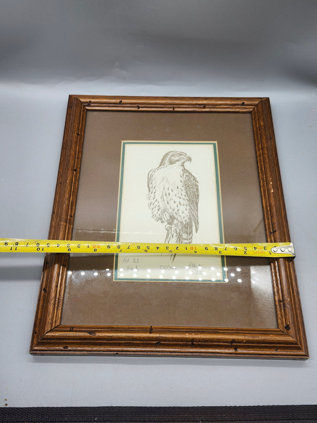 Signed Albert White Red Tail Hawk Limited Edition Print 72/300 Framed