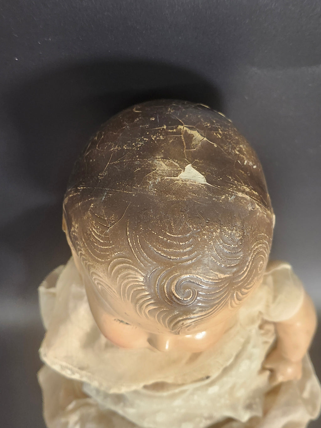 Vintage 1930s Composition Baby Doll 21” Sleep Eyes Teeth Original Clothing