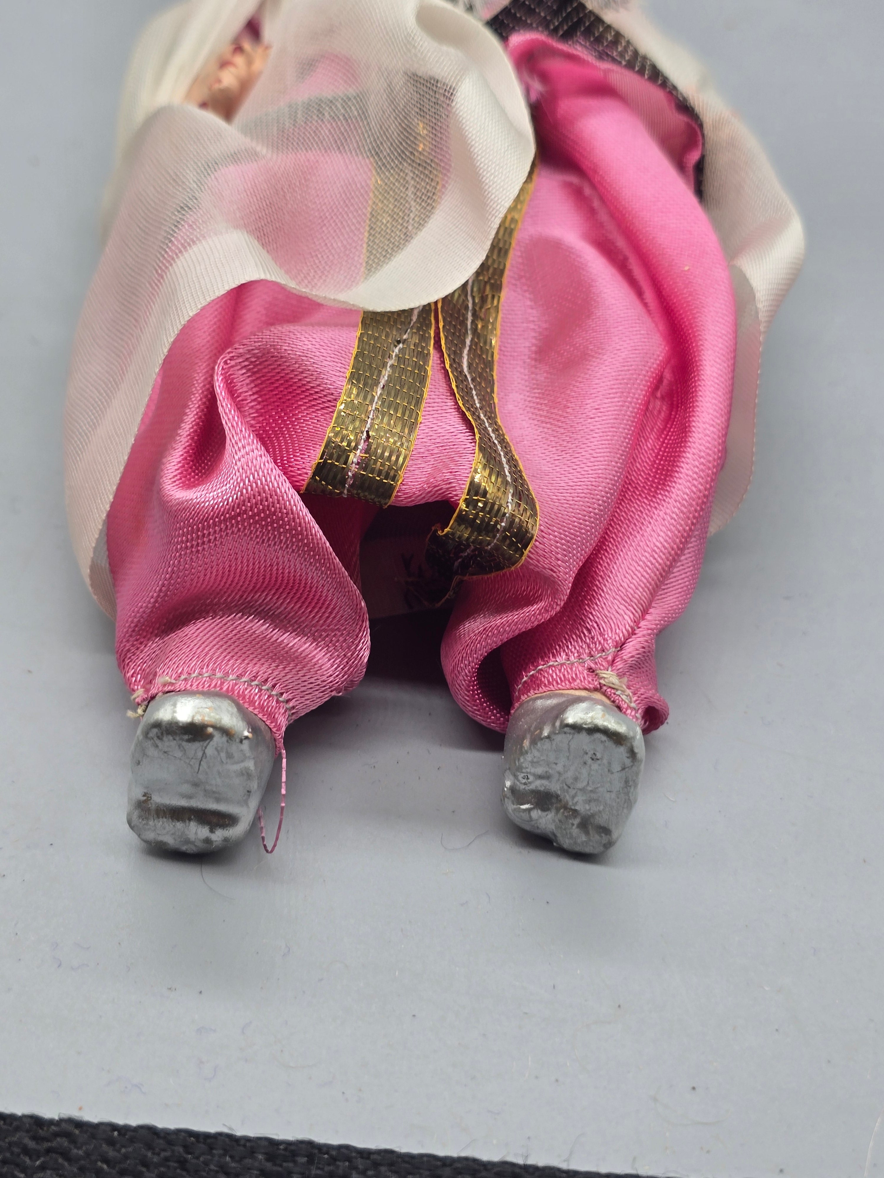 Vintage 10" Middle Eastern Bedouin Souvenir Doll Traditional Veil Costume Hand Painted Face