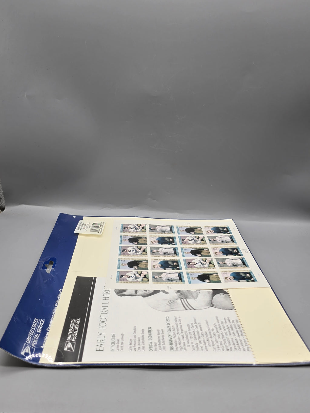 2003 USPS Early Football Heroes 37¢ Commemorative Stamp Ceremony Keepsake Folder Sealed