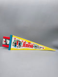Vintage 1979 Amish Country Felt Pennant 14" Souvenir Pennsylvania Dutch