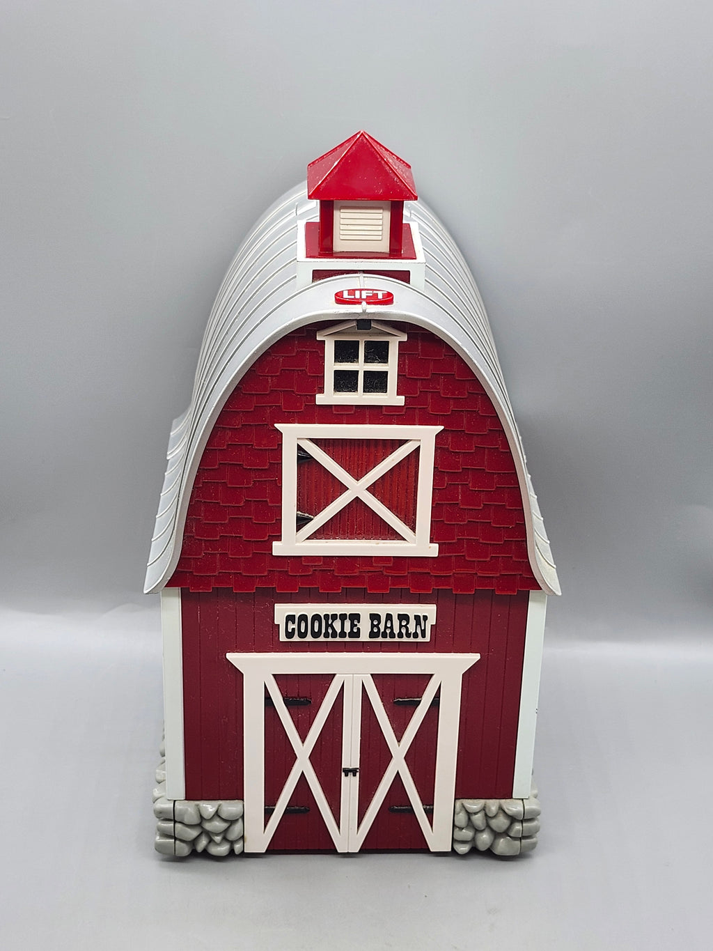 Vintage 2000 Barn Cookie Jar Plays Green Acres Theme Song Tested Works 12"