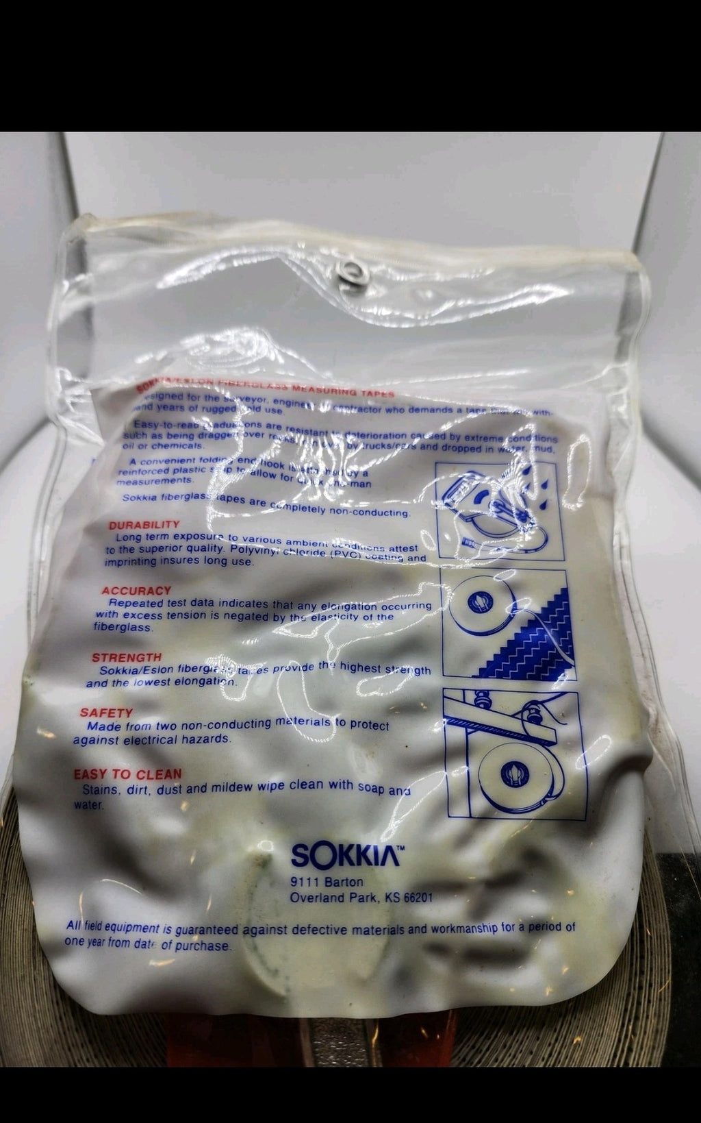 SOKKIA R100F Fiberglass Measuring Tape 100 Ft Open Reel Surveying Tool