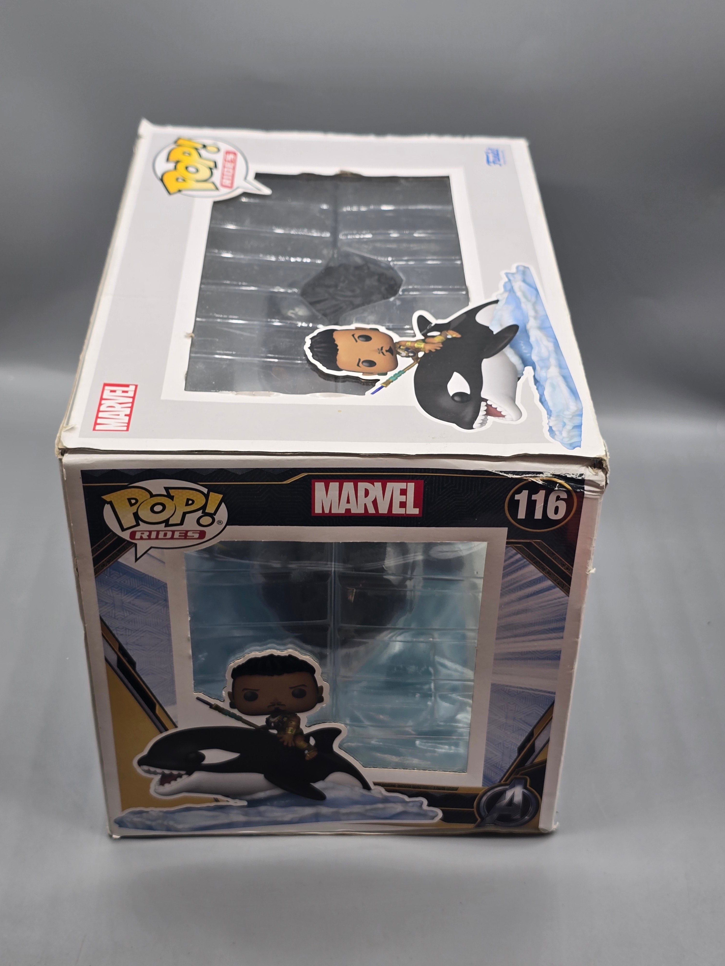 Funko Pop! Rides Marvel Black Panther Wakanda Forever Namor with Orca #116 Vinyl Figure