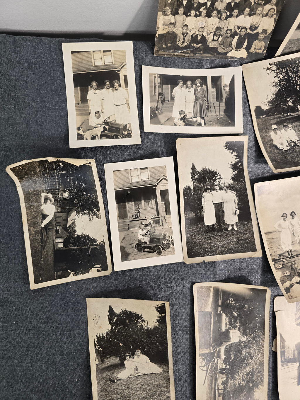 Vintage Antique Black & White Snapshot Photo Lot 25+ Original Family Photos Navy Niagara Falls Early 1900s