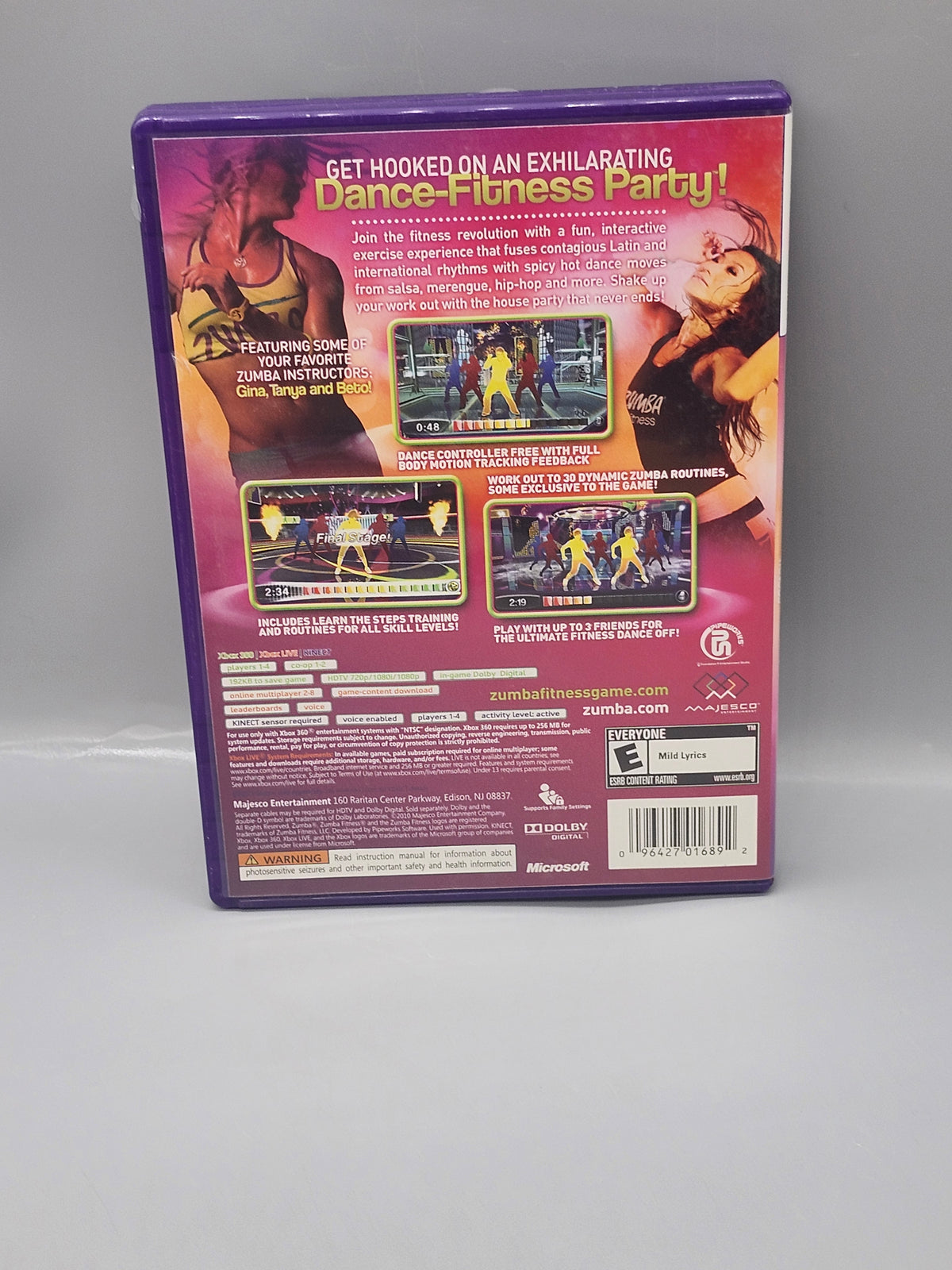 Xbox 360 Kinect Zumba Fitness Join the Party CIB No Manual Tested