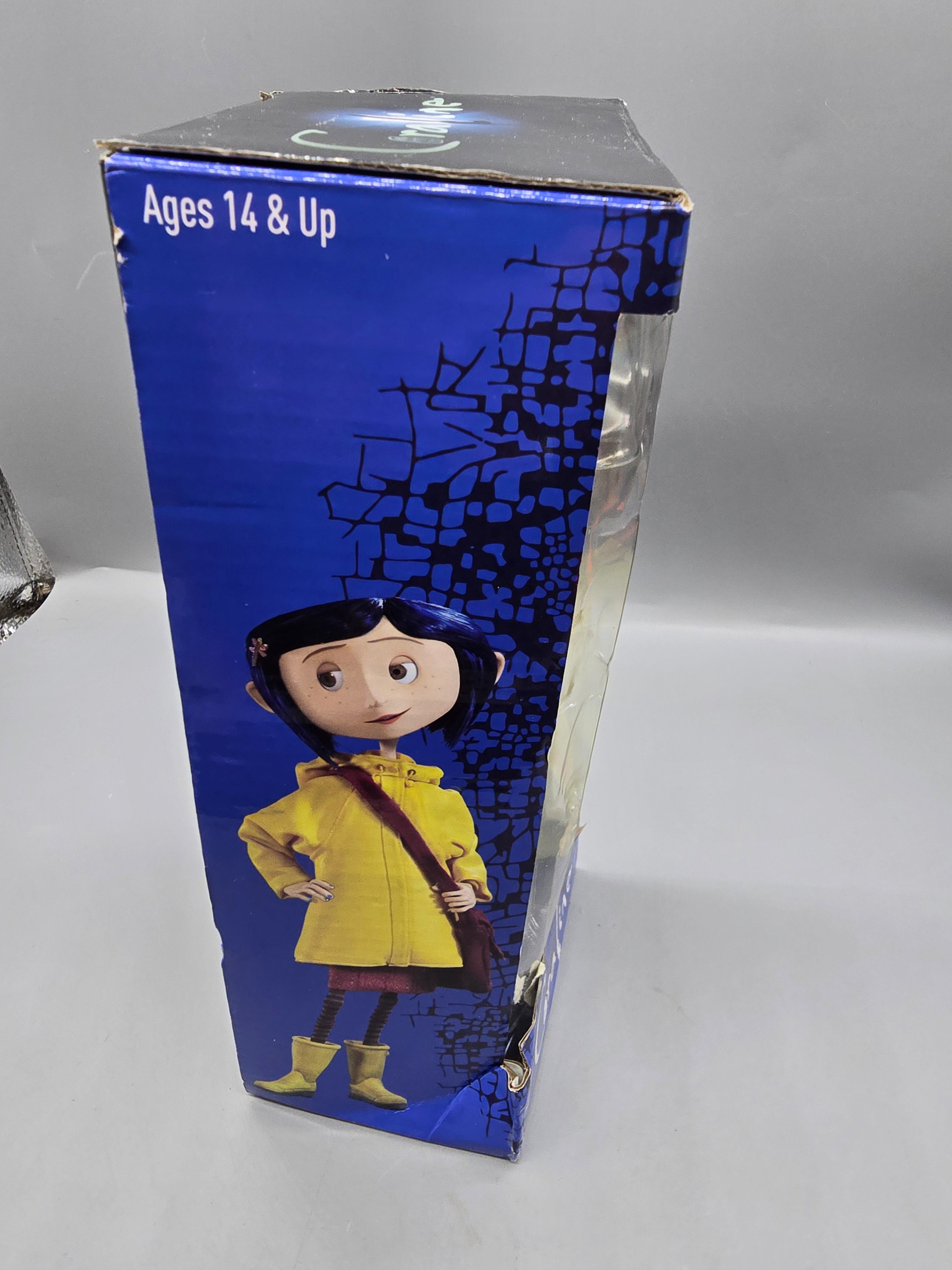 NECA Coraline 10" Plush Doll in Original Box – Yellow Raincoat – Laika Collectible