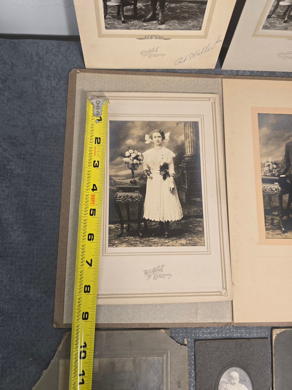 Lot of 7 Antique Cabinet Cards & Portrait Photographs Buffalo NY Family Studio Photos