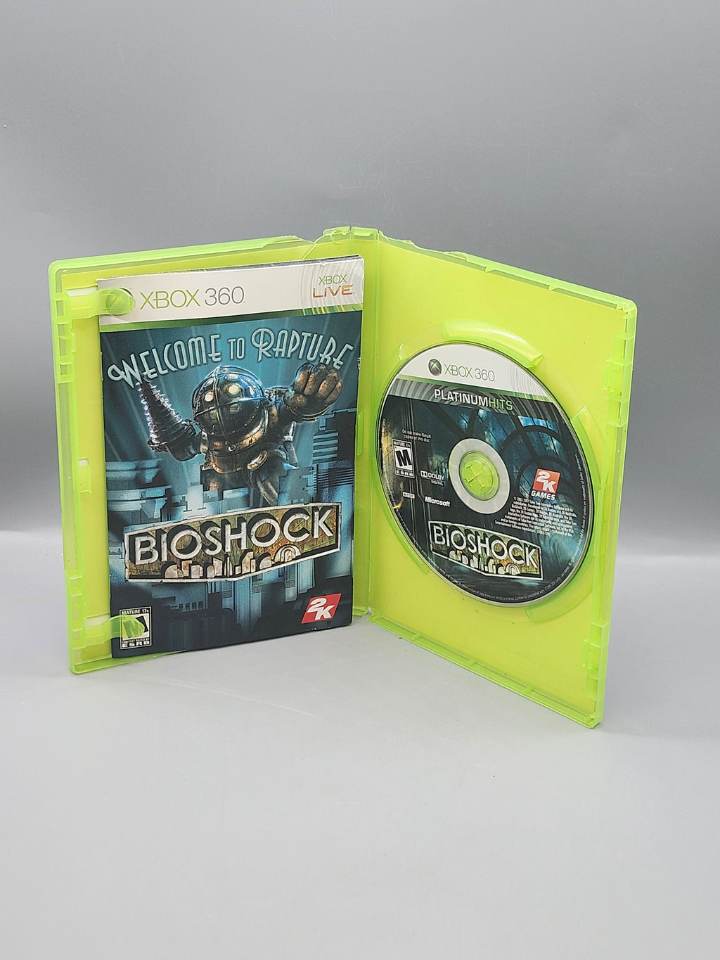 BioShock Xbox 360 Complete CIB Manual Tested Light Scratches Platinum Hits