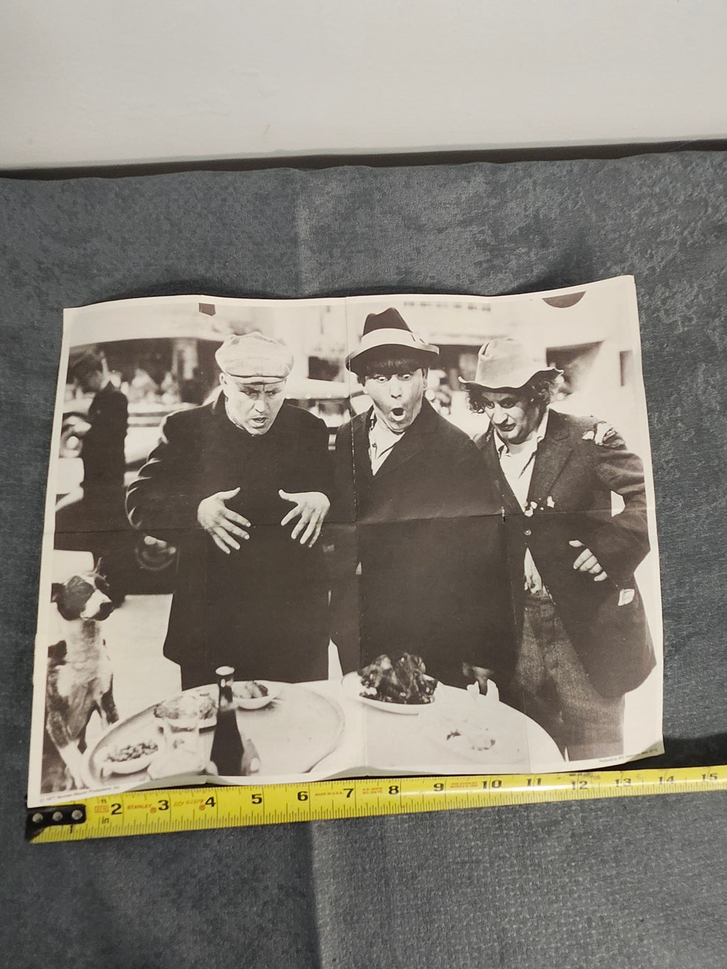 1977 Three Stooges Moe Larry Curly APC Norman Maurer Vintage Poster 14"