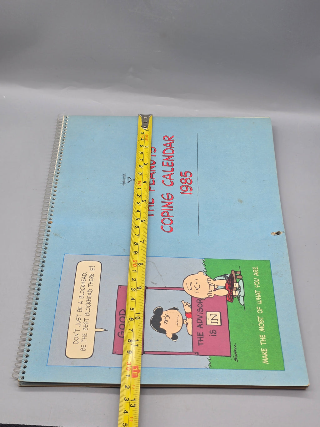 Vintage 1985 Peanuts Coping Calendar Charlie Brown Snoopy Lucy Schulz Wall Calendar