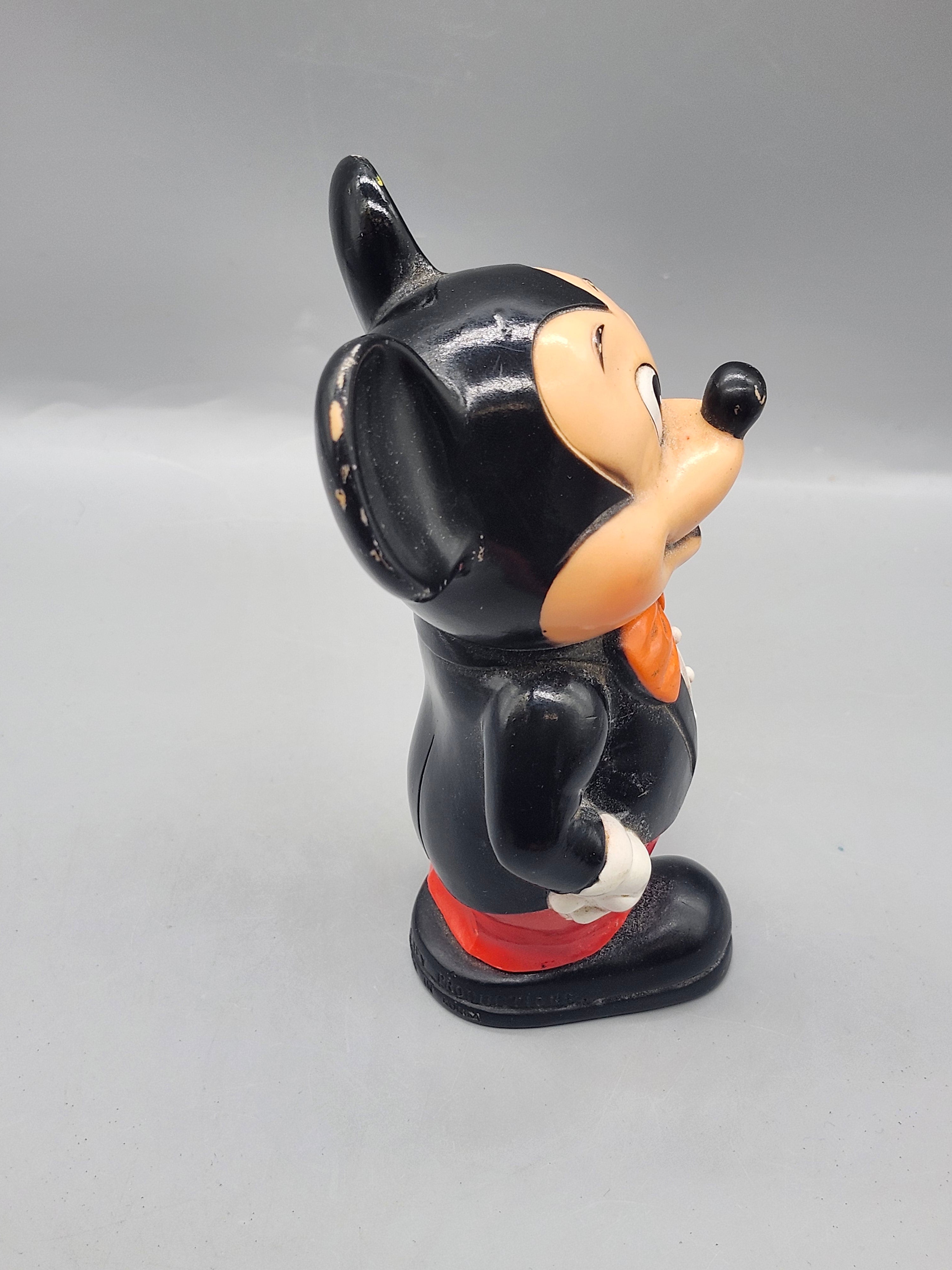 Vintage Walt Disney Mickey Mouse Plastic Coin Bank Made in Korea