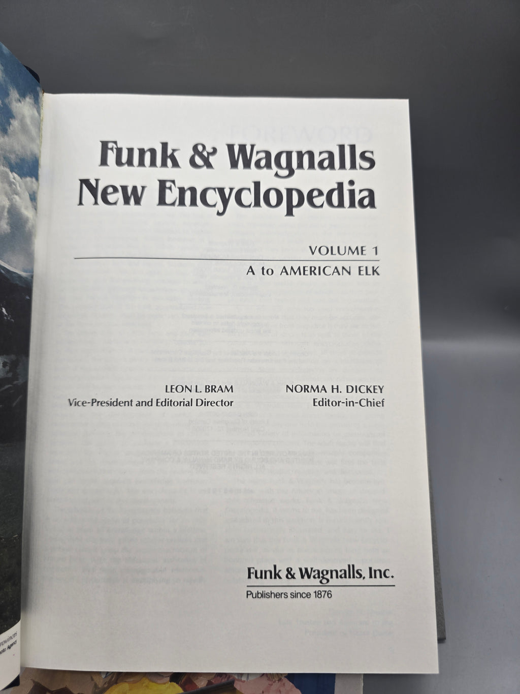 Funk & Wagnalls New Encyclopedia Vintage Hardcover Volume w/ Original Brochure