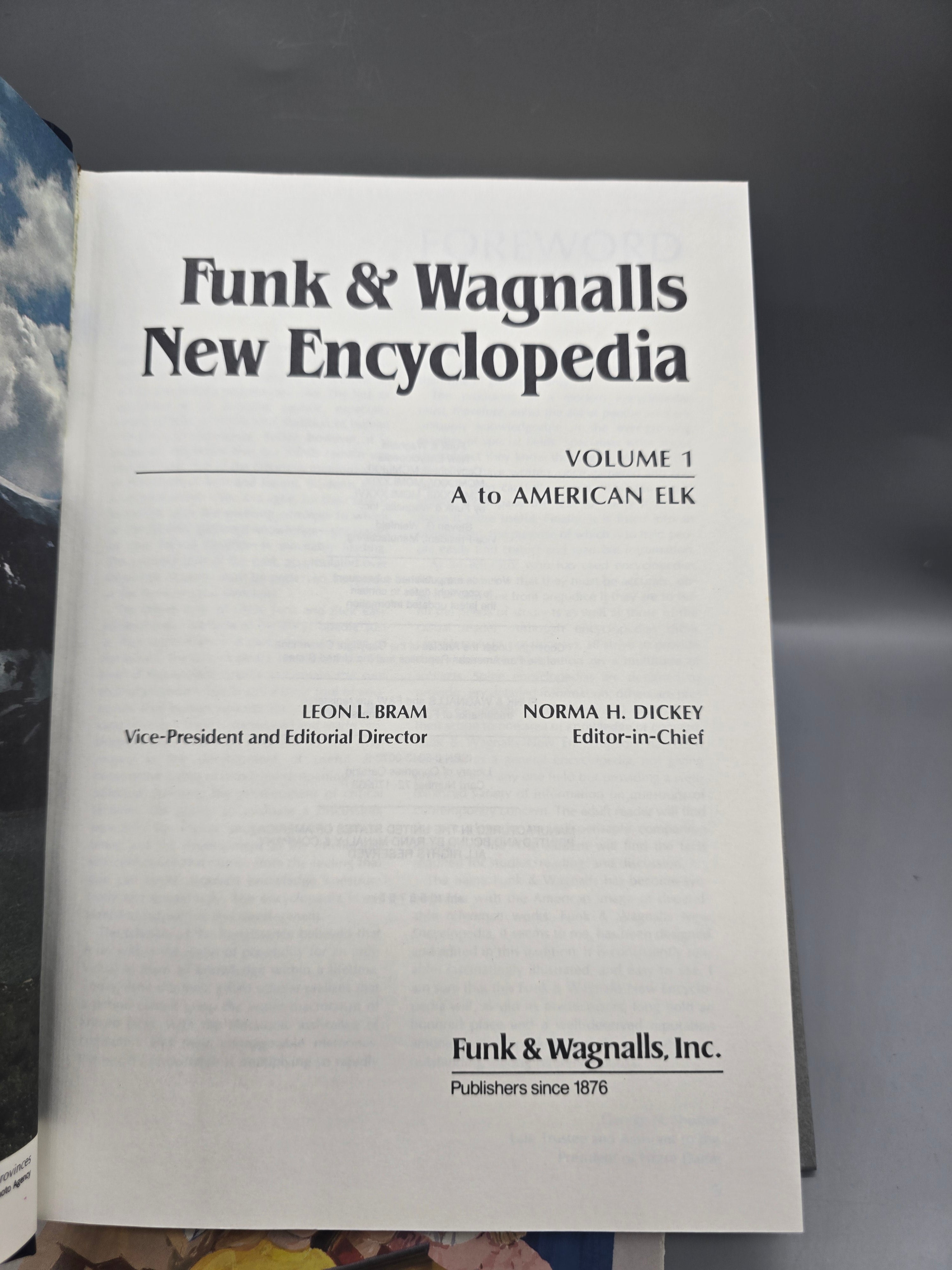 Funk & Wagnalls New Encyclopedia Vintage Hardcover Volume w/ Original Brochure