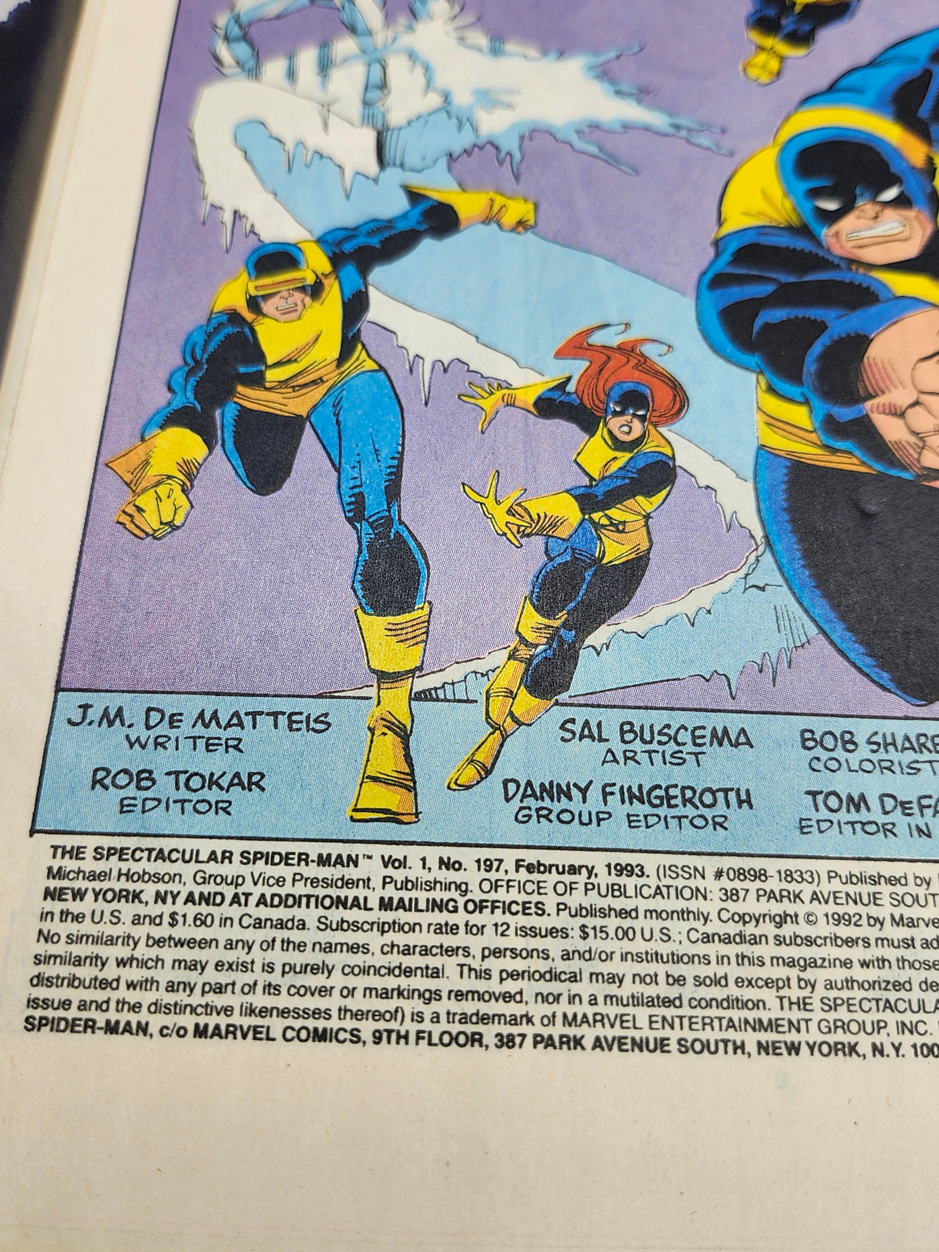X-Men in Spectacular Spider-Man #197 Marvel Comics 1993 30th Anniversary