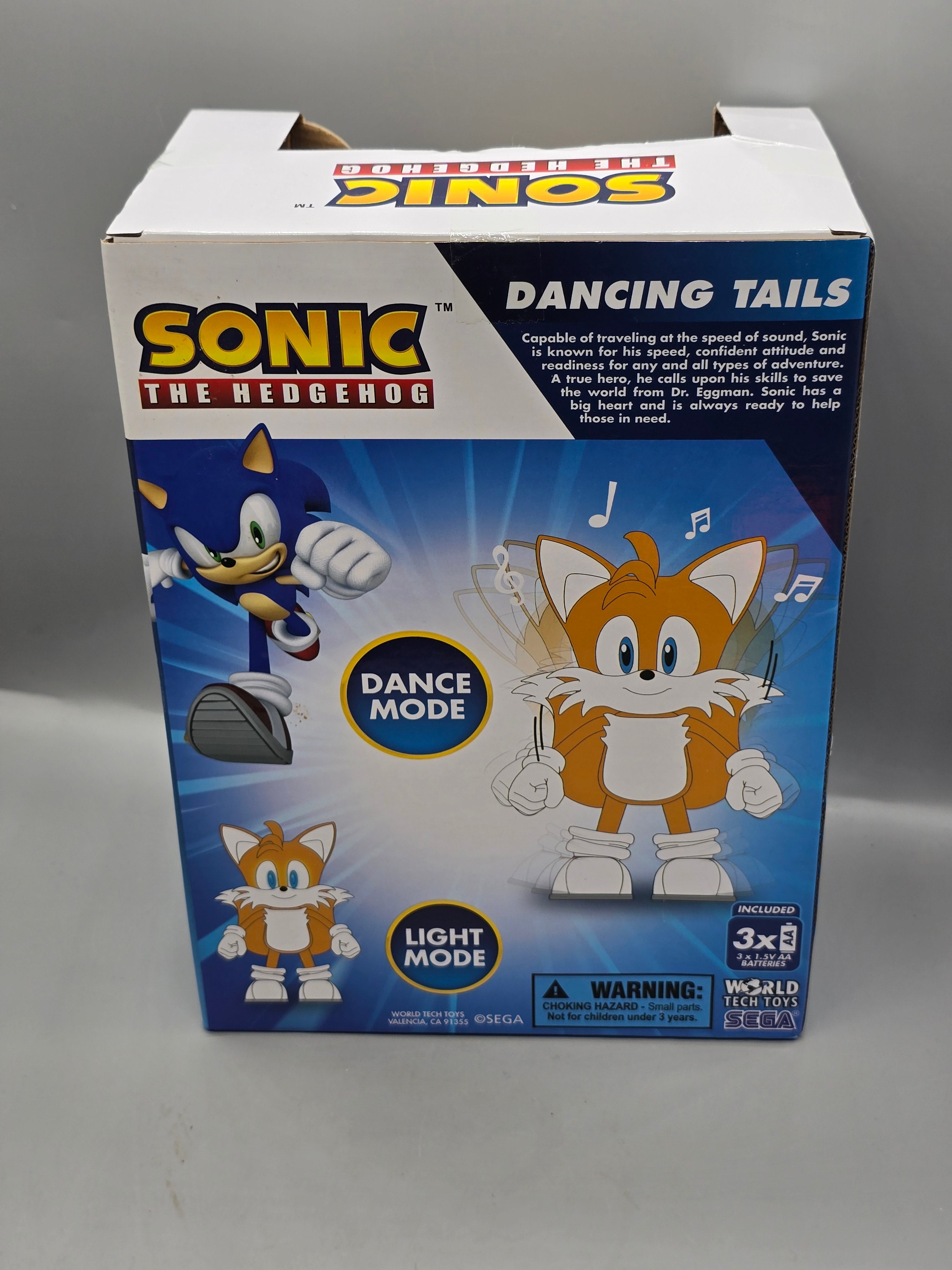 Sonic the Hedgehog Dancing Tails Interactive Figure w/ Lights & Sound – For Parts / Not Working
