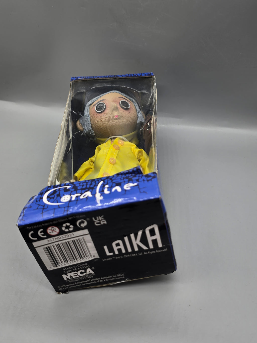 NECA Coraline 10" Plush Doll in Original Box – Yellow Raincoat – Laika Collectible