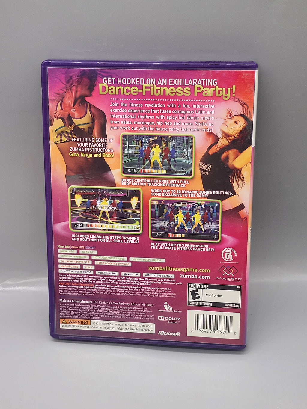 Xbox 360 Kinect Zumba Fitness Join the Party CIB No Manual Tested
