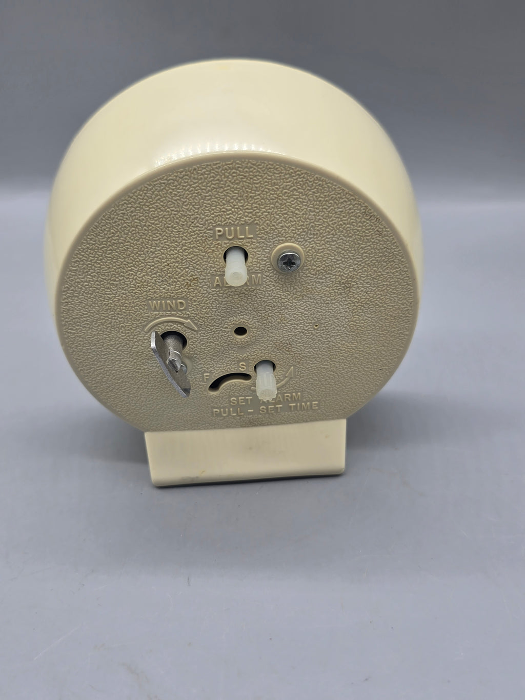 Vintage Westclox Cream Alarm Clock Made in USA Glow Hands Untested