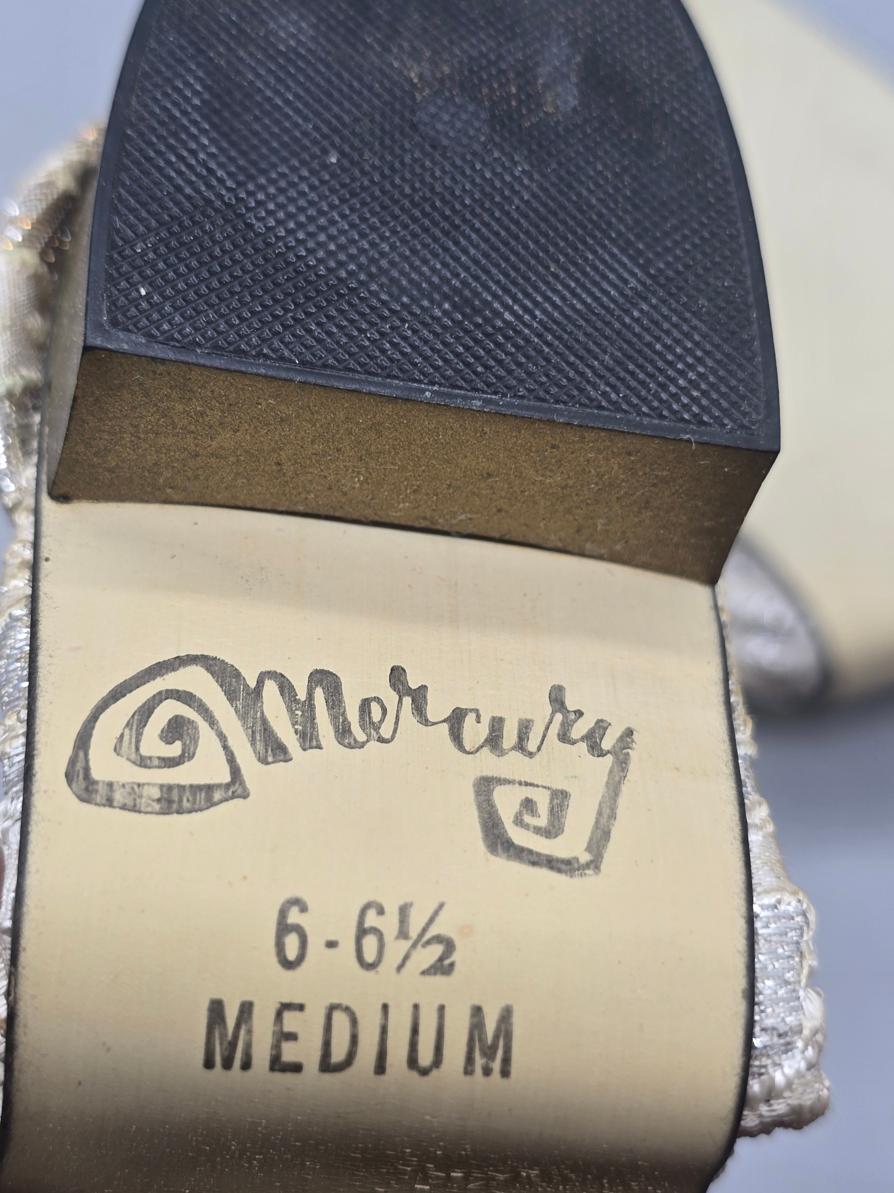 Mercury Vintage Metallic Brocade Ballet Slippers Women's Size 6½ Medium – Made in USA