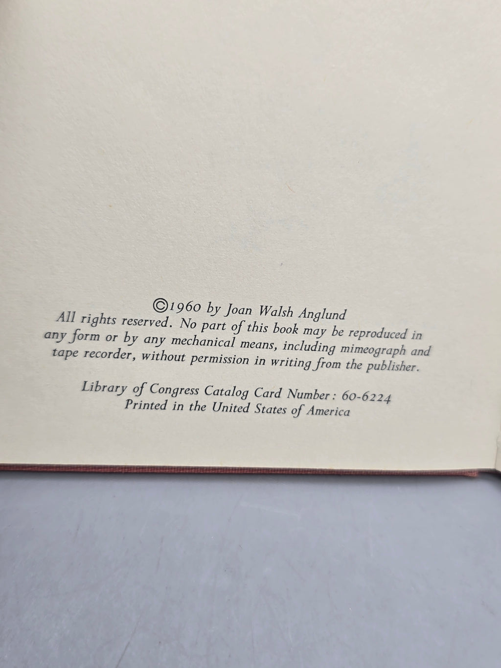 1960 Love Is a Special Way of Feeling Joan Walsh Anglund Hardcover
