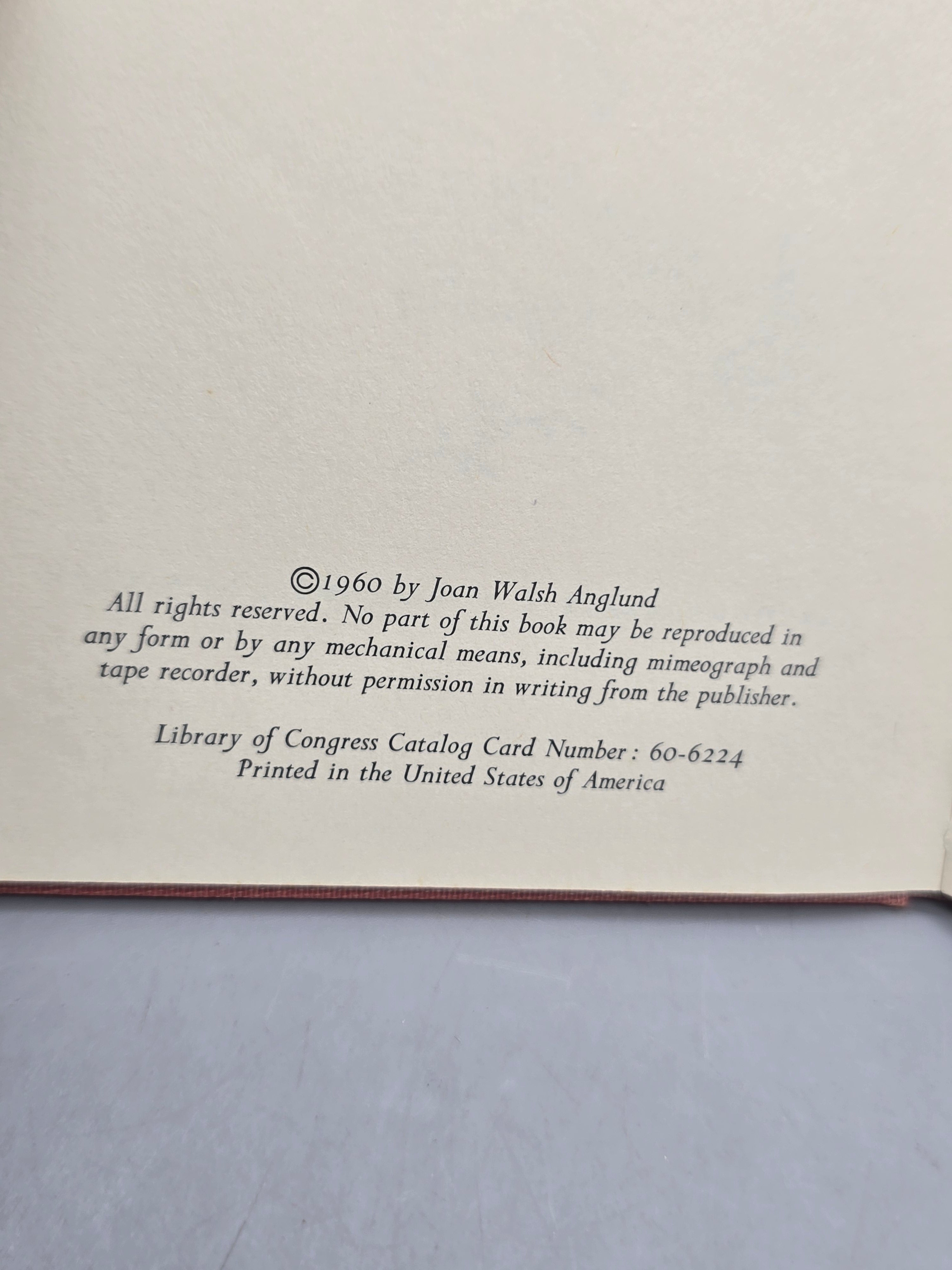 1960 Love Is a Special Way of Feeling Joan Walsh Anglund Hardcover