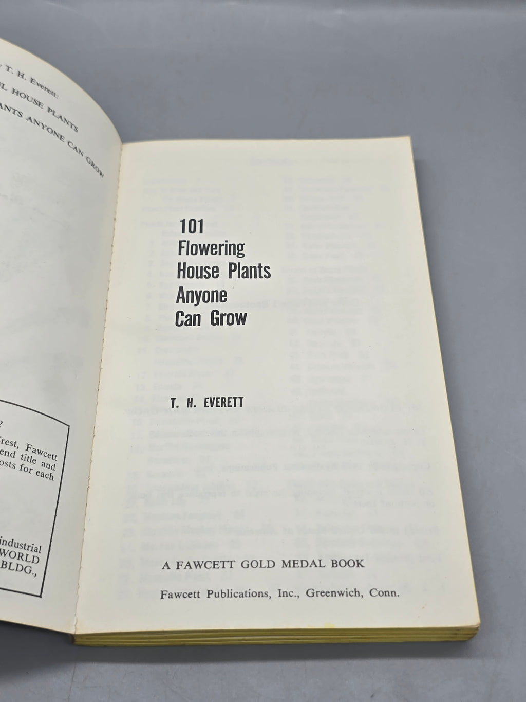Vintage 1975 101 Flowering House Plants Book Anyone Can Grow – T.H. Everett Hc Book