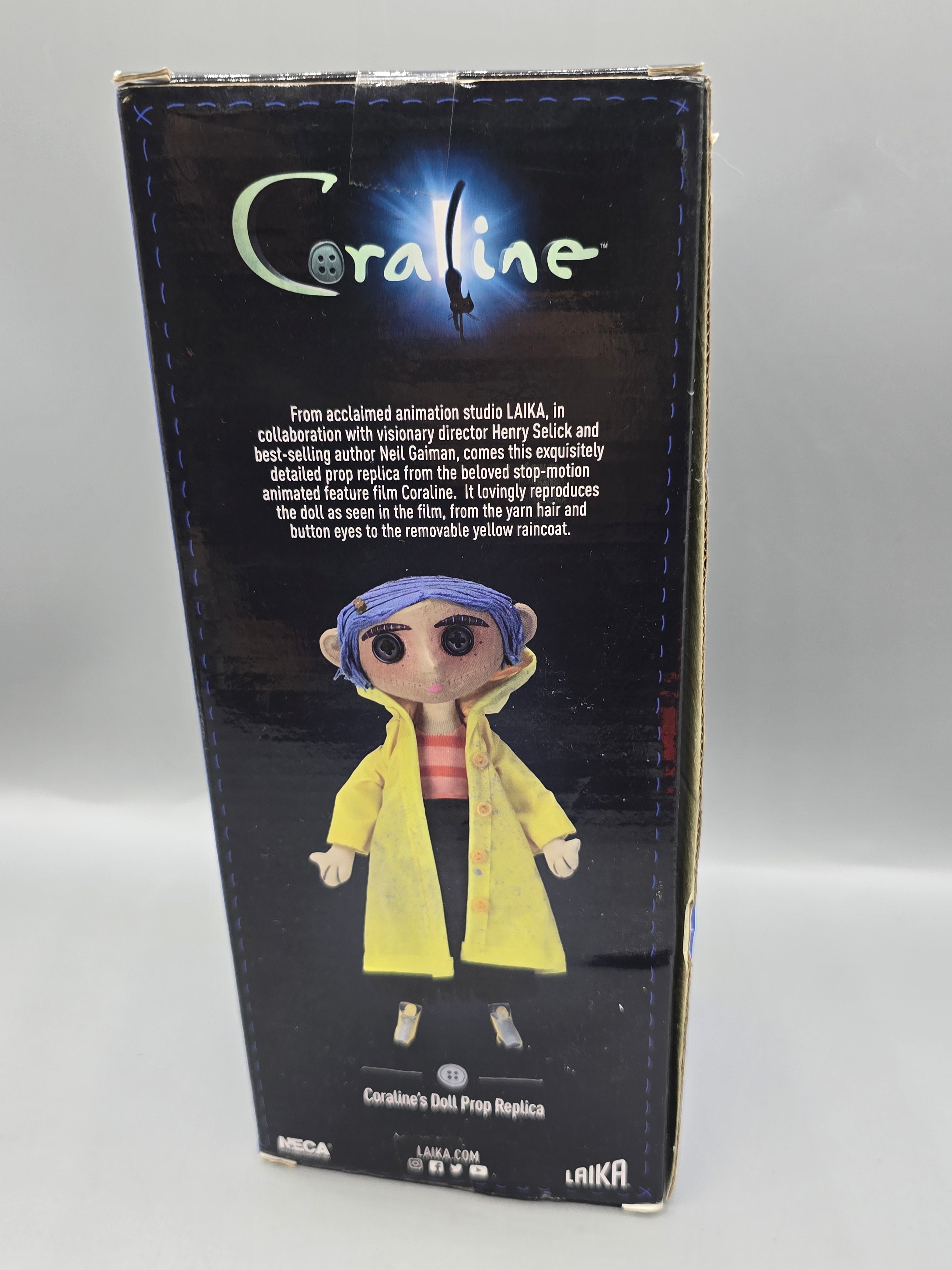 NECA Coraline 10" Plush Doll in Original Box – Yellow Raincoat – Laika Collectible