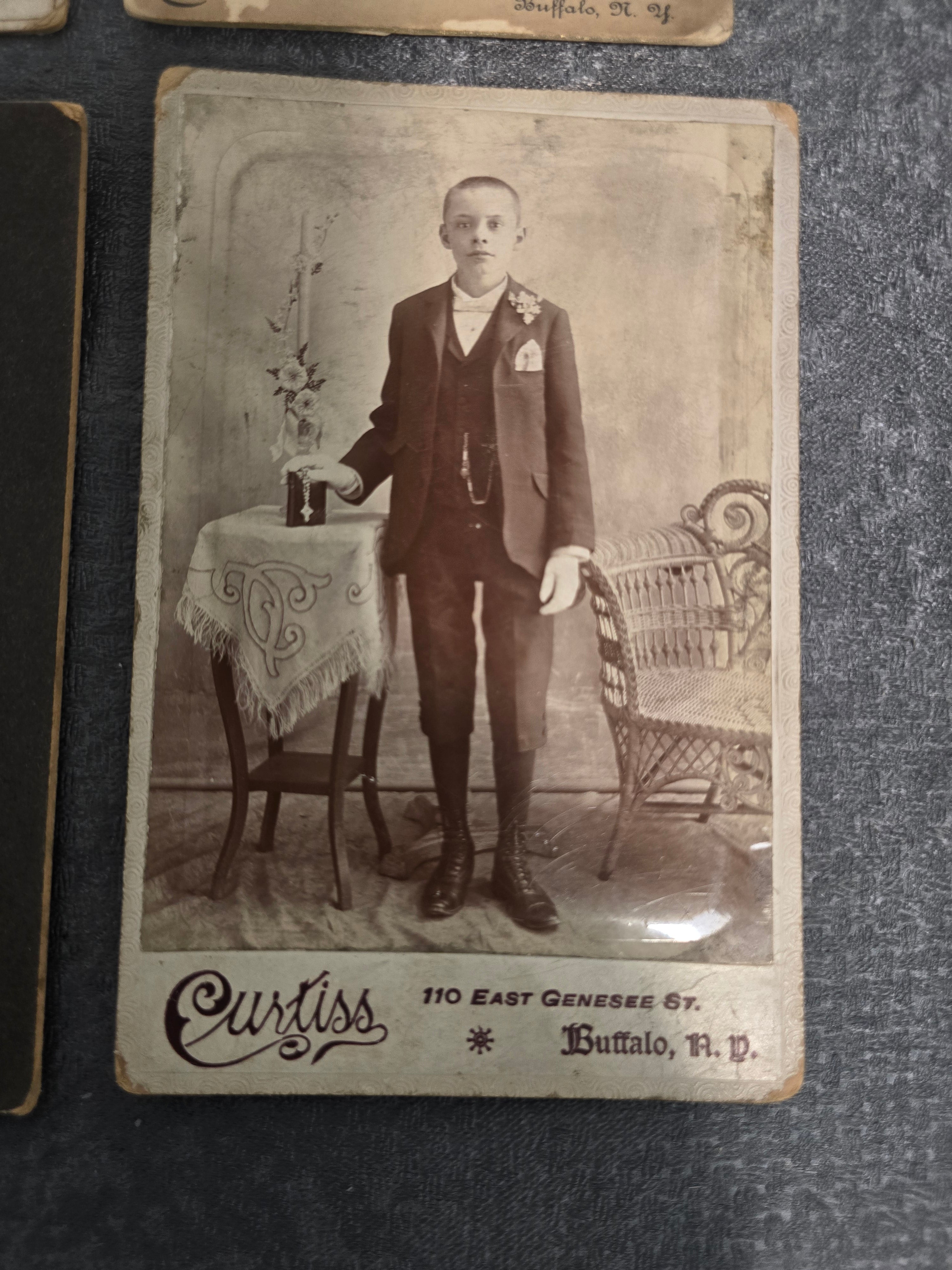 Lot of 6 Antique Cabinet Cards & Early Portrait Photographs Buffalo NY Williamsport PA Victorian Era
