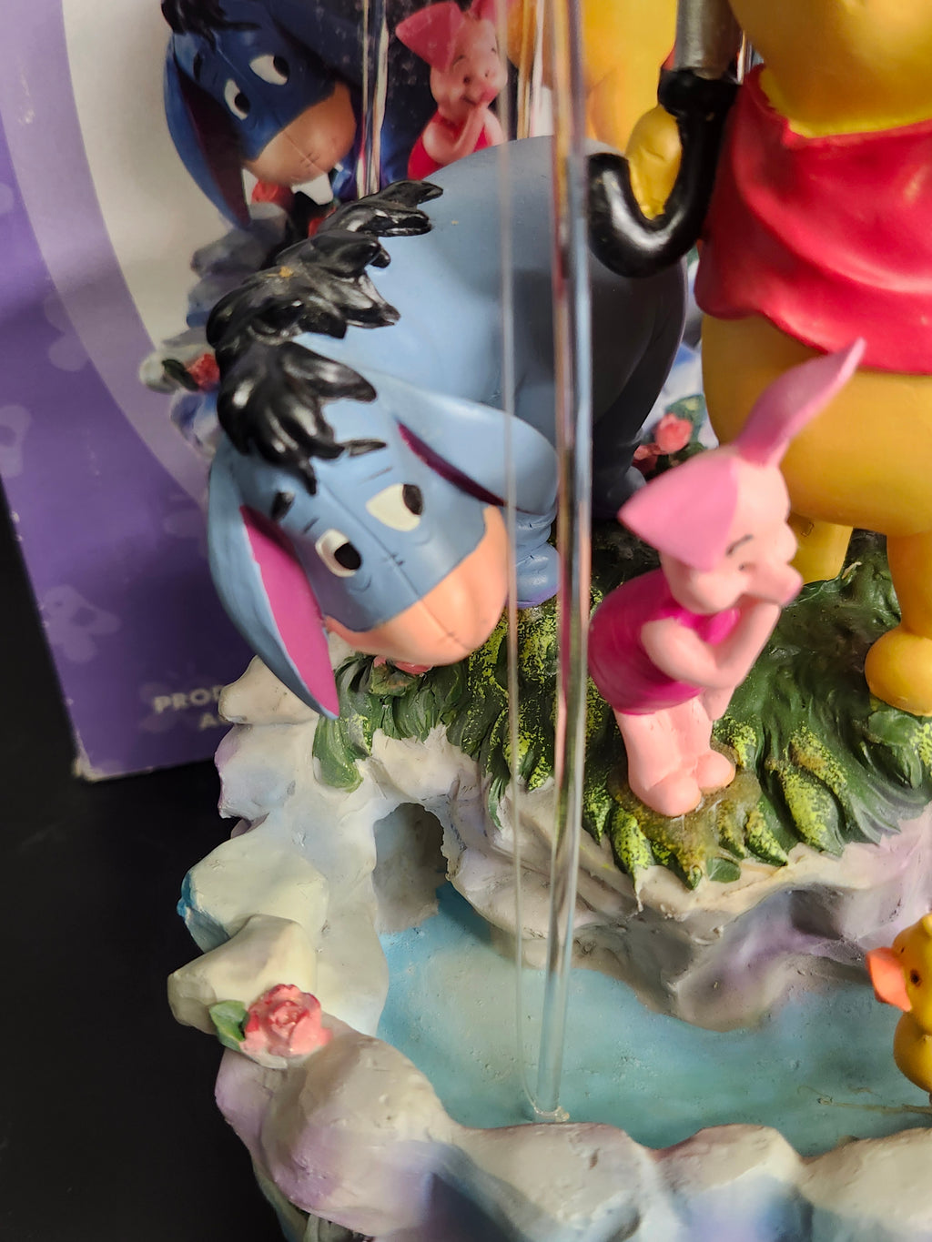 Disney Winnie the Pooh Musical Water Fountain Tigger Eeyore Piglet w/ Box