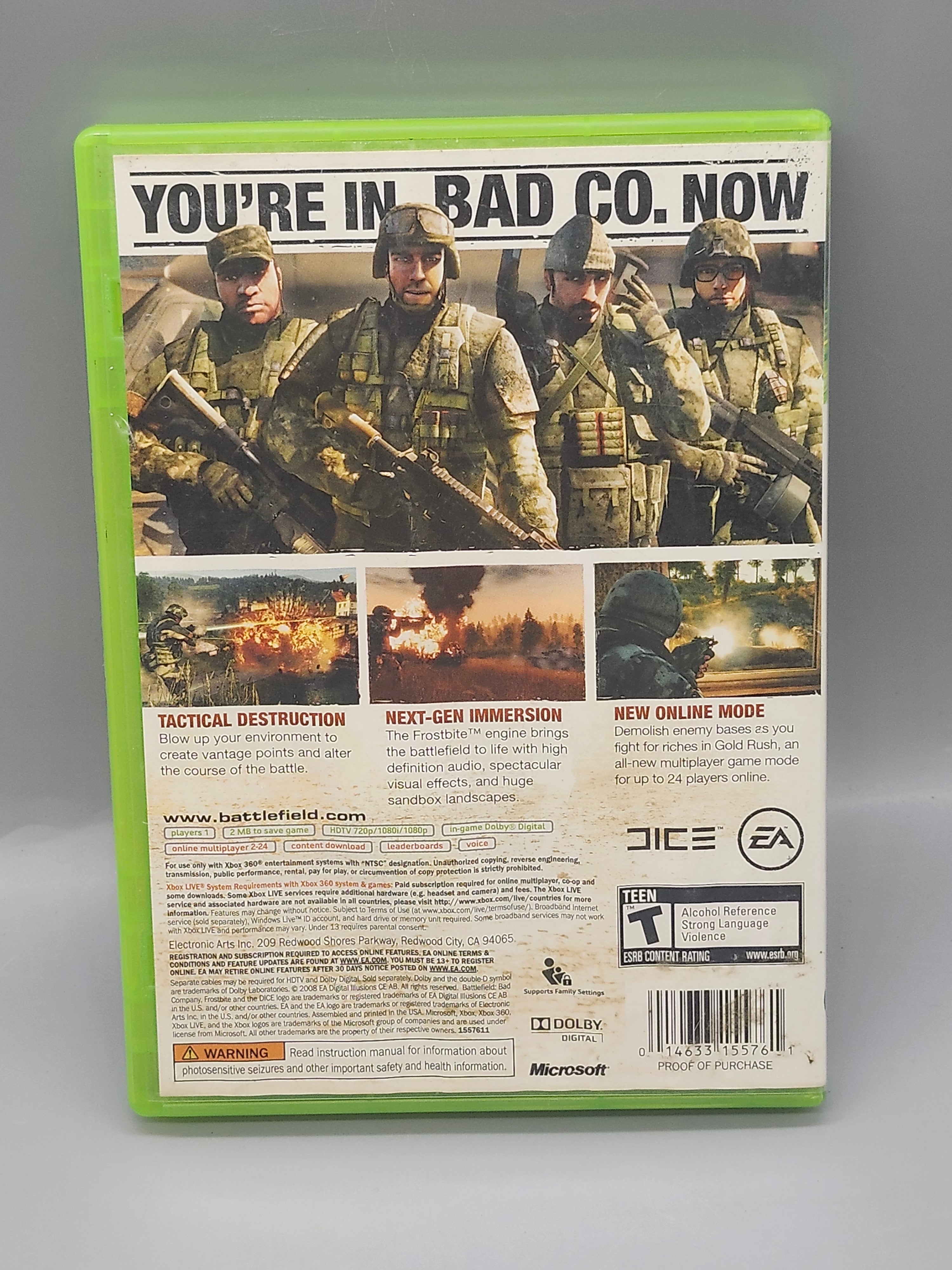 Battlefield Bad Company Xbox 360 Complete CIB