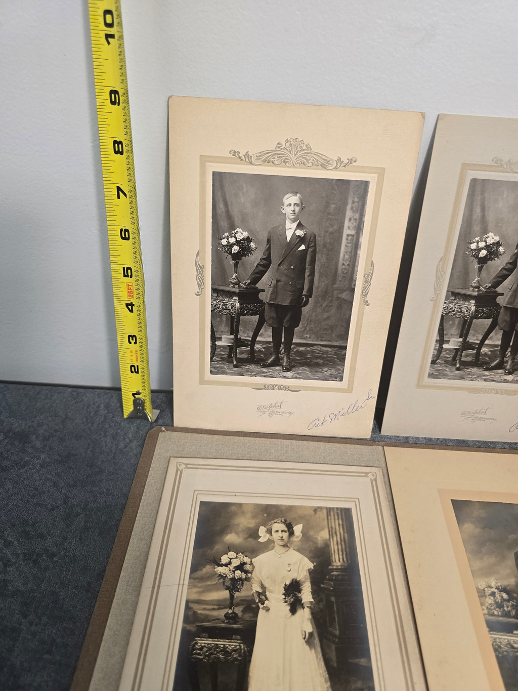 Lot of 7 Antique Cabinet Cards & Portrait Photographs Buffalo NY Family Studio Photos