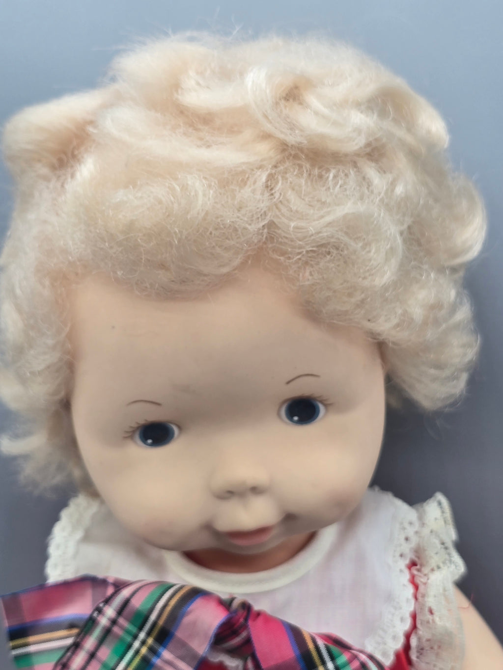 Vintage 1978 My Child Doll by Lesney 15" Blonde Red Dress Untested Music Box