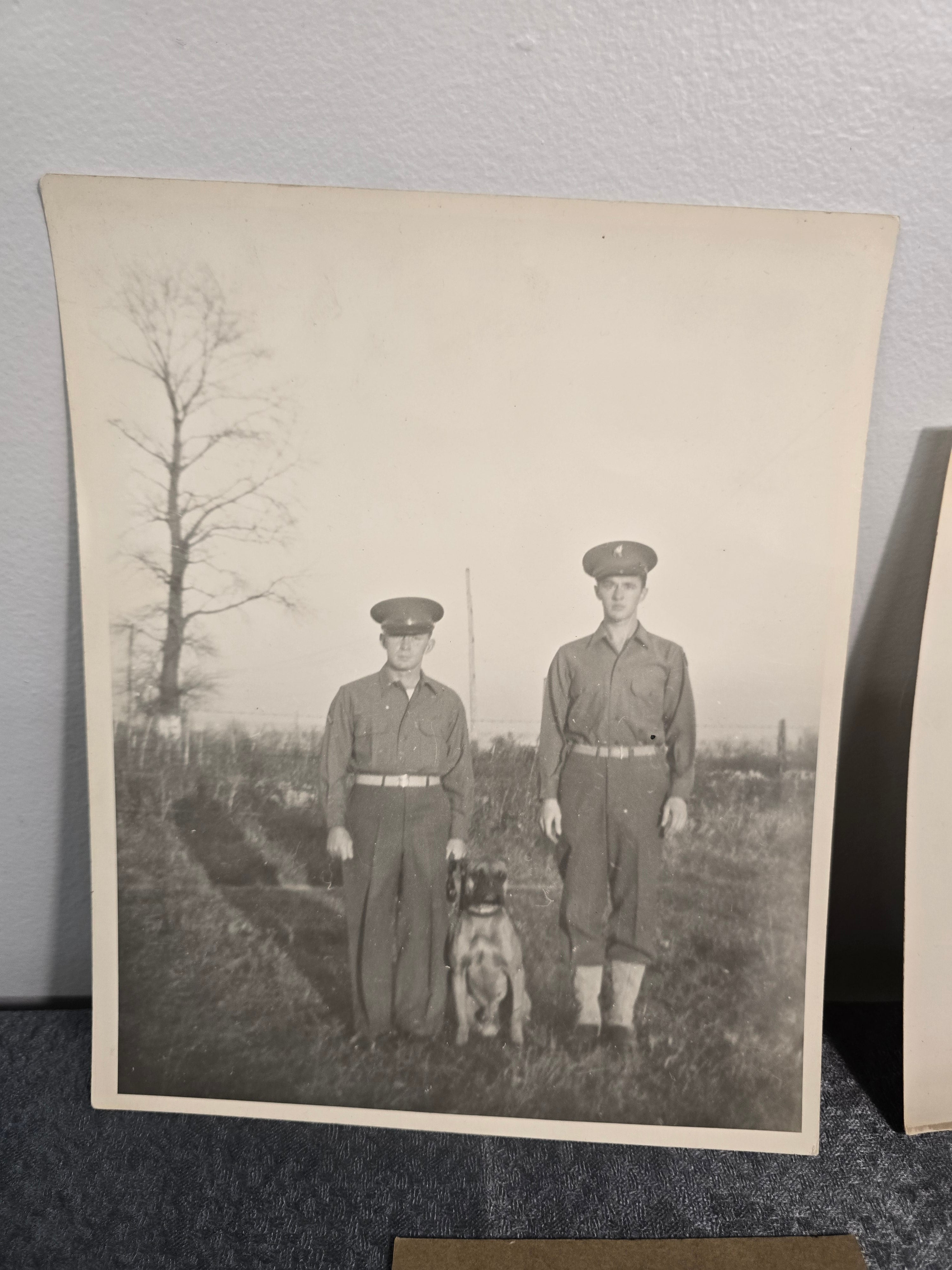 Title: Lot of 5 Vintage Black & White Photographs Military Family Children Portraits 1930s-1950s
