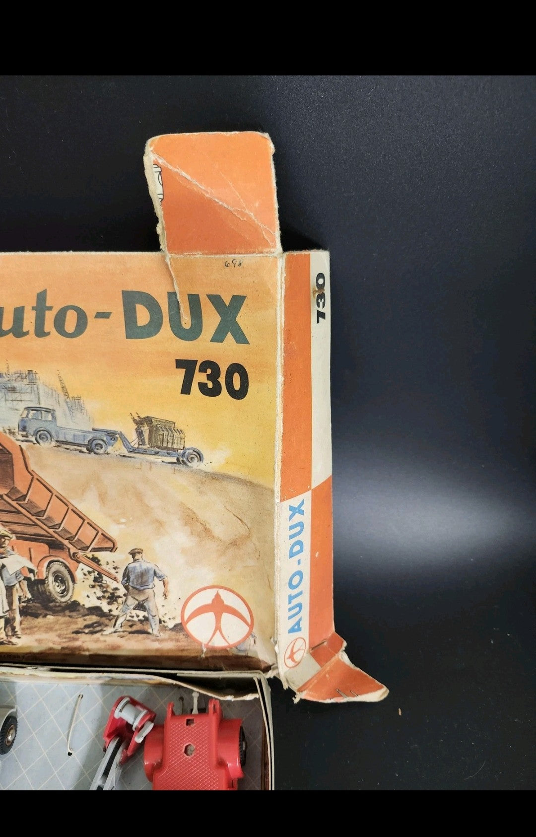 Vintage Auto-DUX 730 Truck Construction Set Plastic Toy Boxed Germany Multicolor