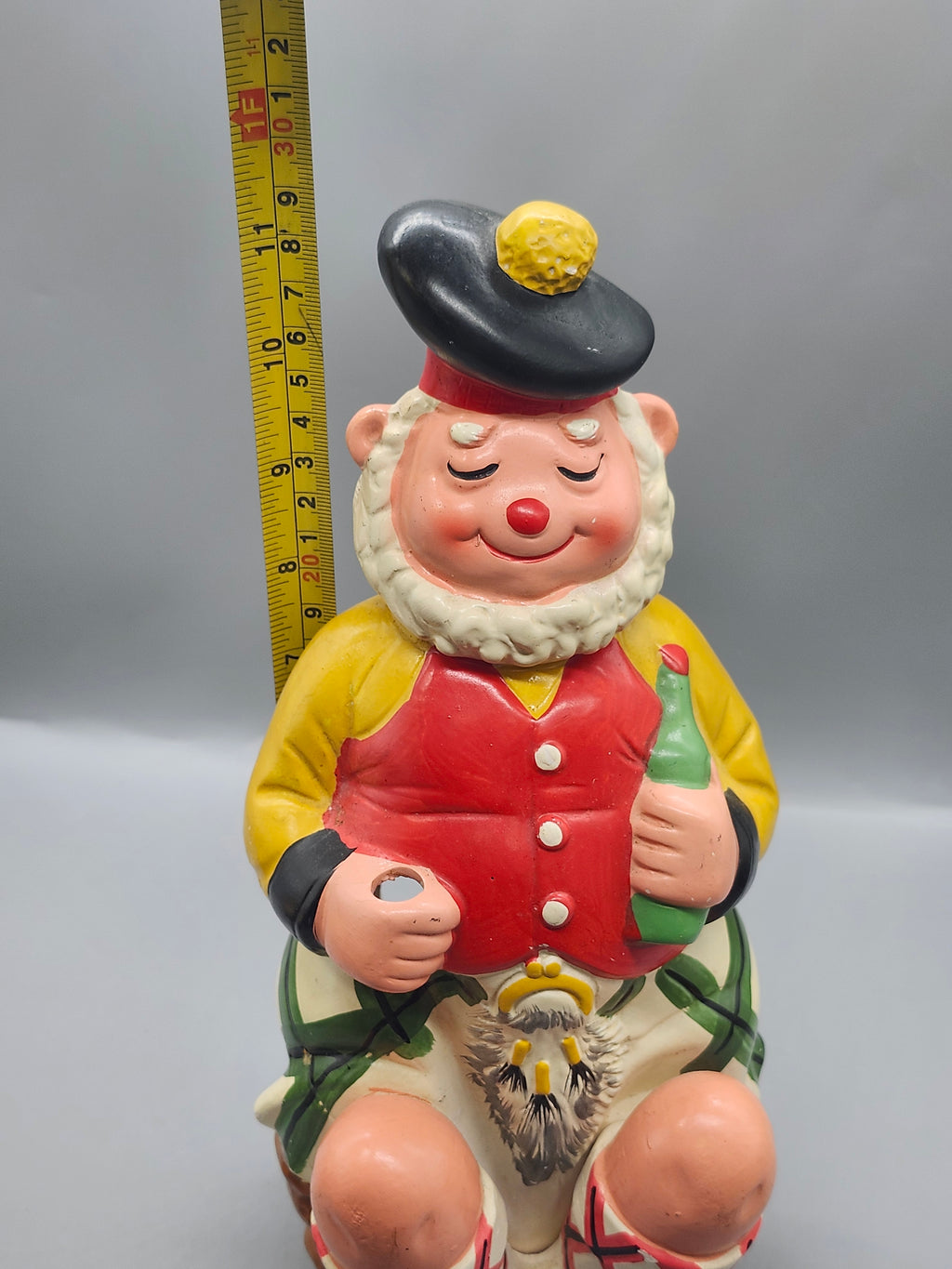 Vintage Scottish Scotsman Ceramic Kitchen Utensil Holder Caddy 11”