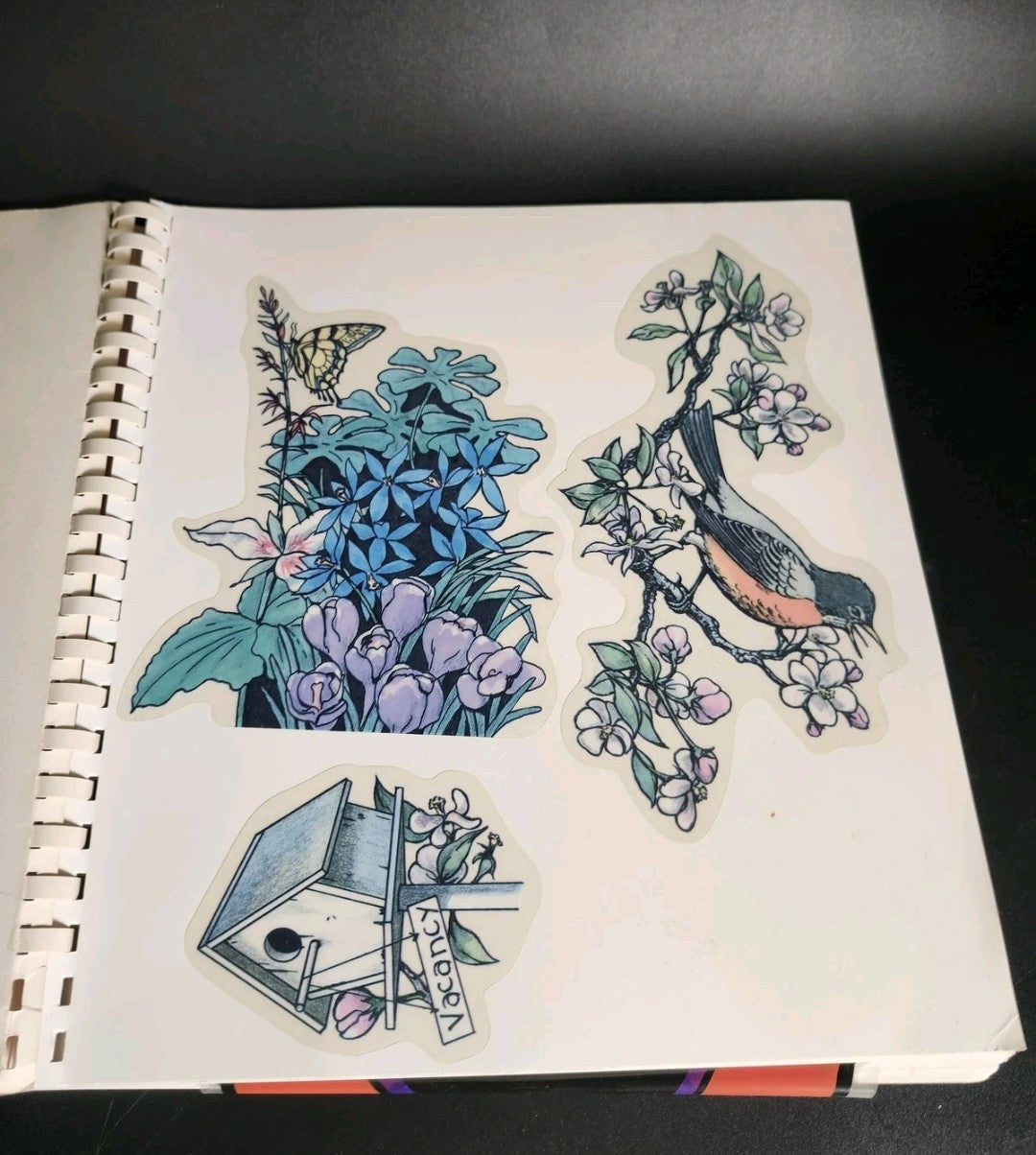 Vintage Current Vinyl Window Clings Stickers Storage Book Holiday Decor