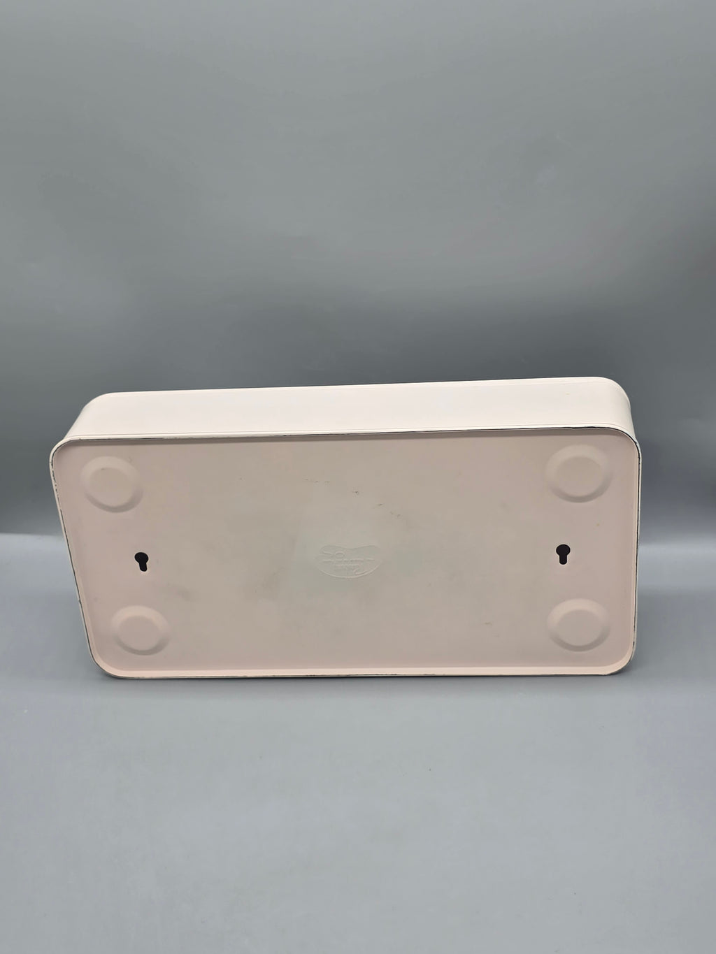 Vintage Rusting Metal Tissue Box Cover Mid Century Floral Scroll Bathroom Vanity Holder 11.5"