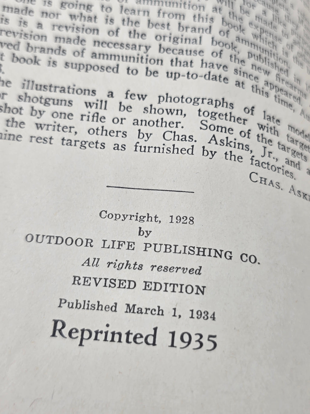 Vintage 1935 Shooting Facts by Chas. Askins – Outdoor Life Hunting Book