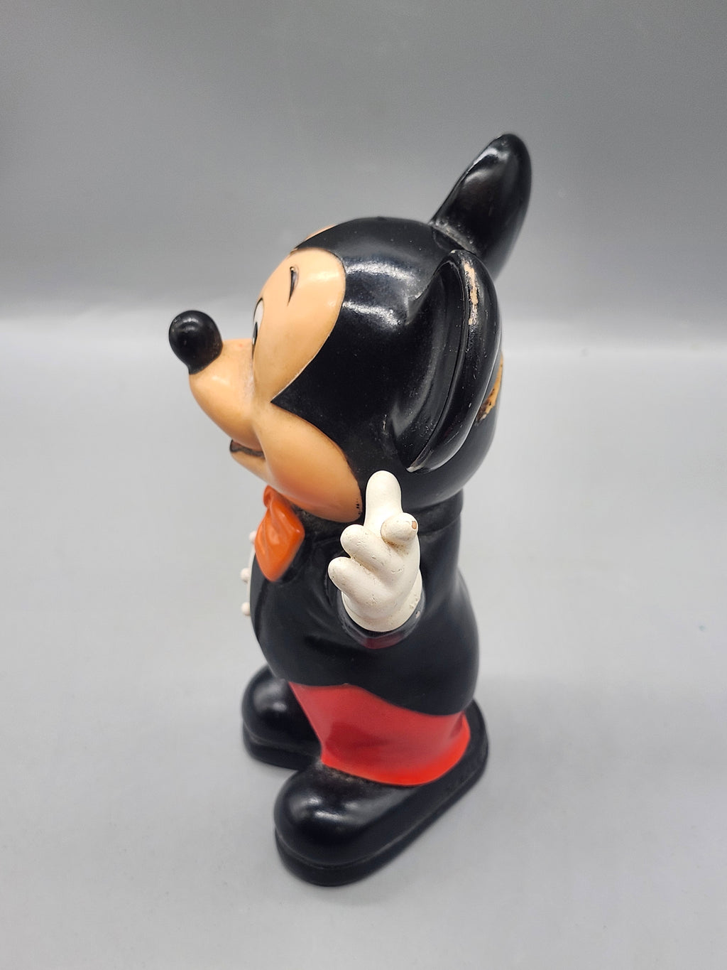 Vintage Walt Disney Mickey Mouse Plastic Coin Bank Made in Korea