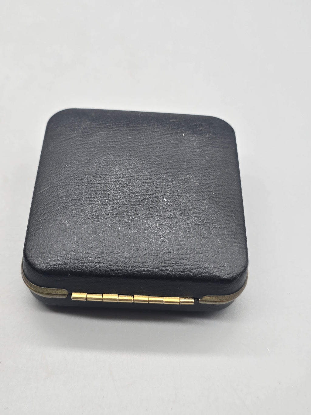 Vintage Wards Travel Alarm Clock Folding Case Made in Japan Wind-Up Mechanical Black Gold