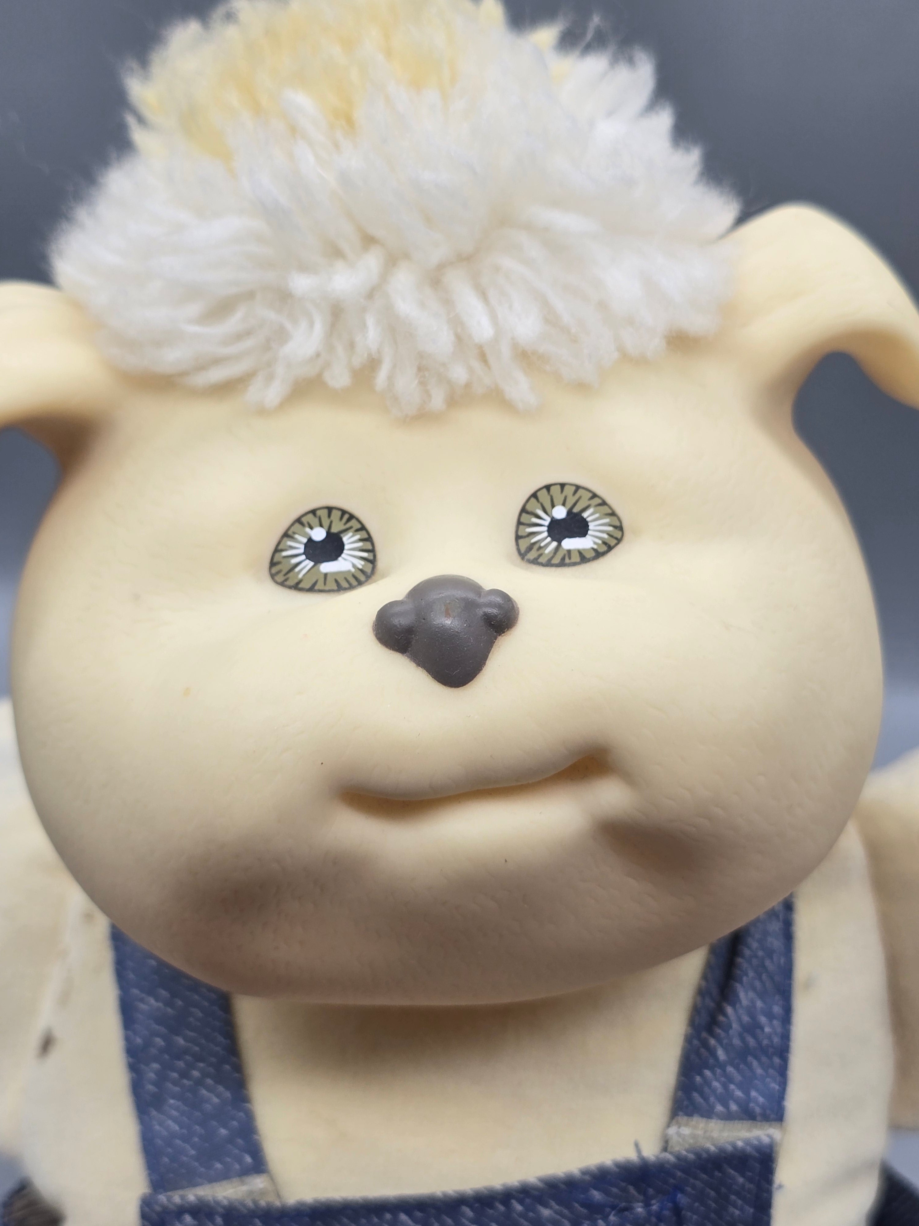 Vintage 1984 Cabbage Patch Kids Koosas Puppy Dog Plush – Xavier Roberts – Original Overalls